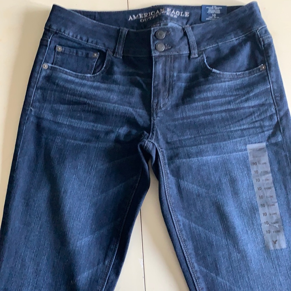 NWT AE artist flare dark jean